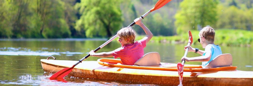 Two Boys Kayaking