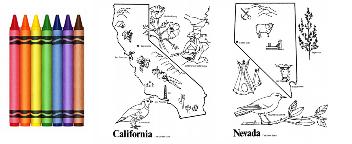 Coloring California and Nevada
