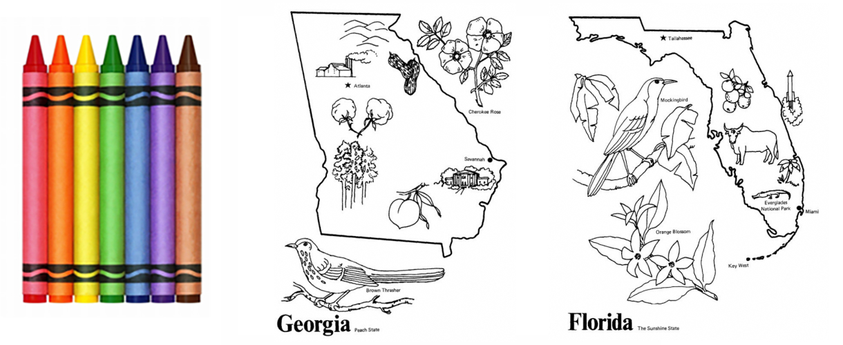 Coloring Georgia & Florida