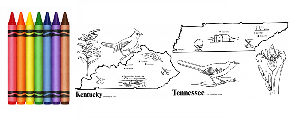 Coloring Kentucky & Tennessee