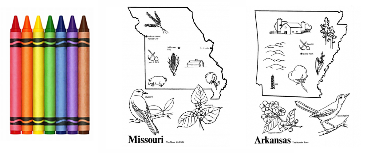 Coloring Missouri and Arkansas
