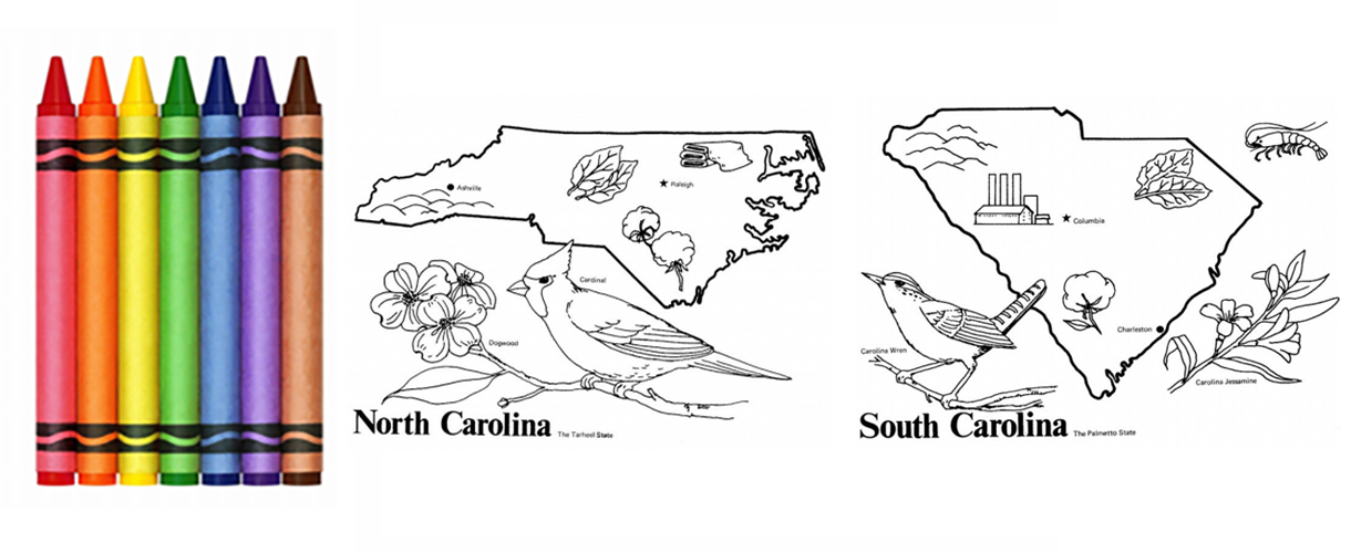 Coloring North Carolina & South Carolina