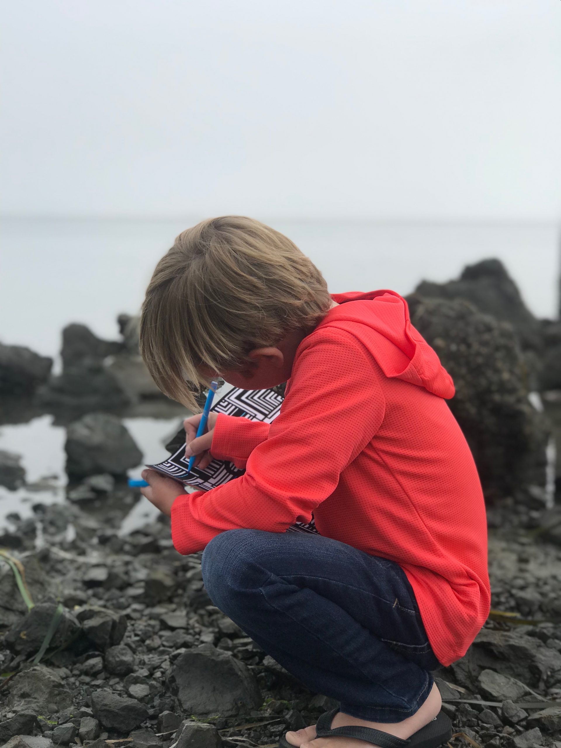 Boy with Bright Hoodie