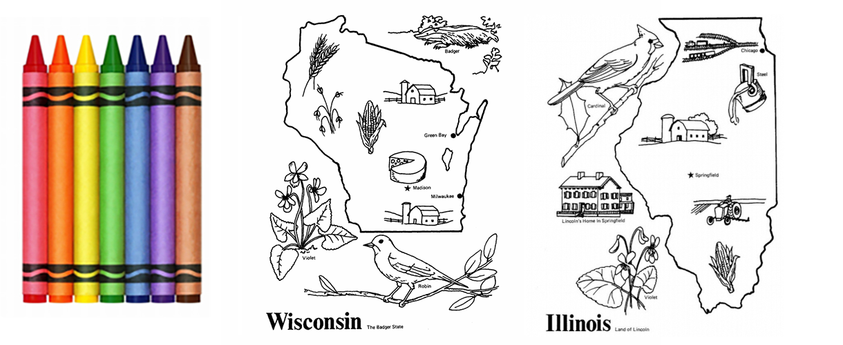 Coloring Wisconsin and Illinois