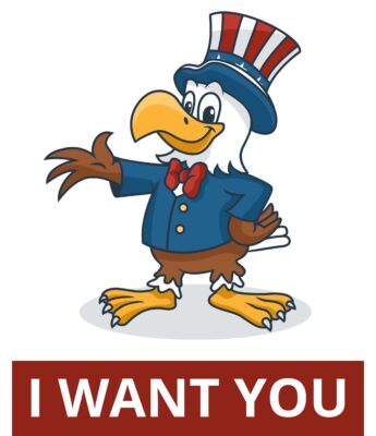 Cartoon American Eagle