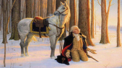 George Washington and his horse